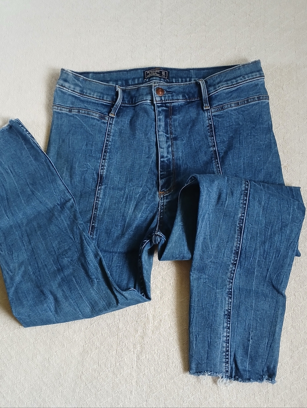 a&f ♡ ultra high rise super skinny ankle jeans 32 14 short retro vintage y2k